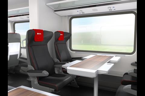 The first vehicle in each will be a first class seating car.